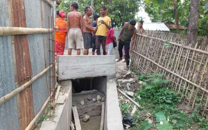 Construction of drains in Warishjot area stopped