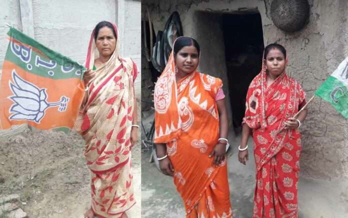 Bjp tmc cpm candidate from same family fight for panchayat vote
