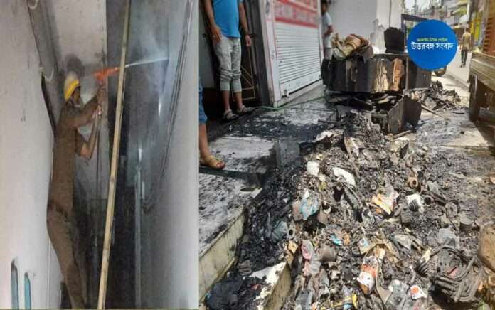 Fire breaks out in Alipurduar destroys automobile shop and godown