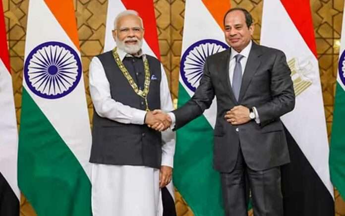 Modi was awarded the highest honor 'Order of the Nile' by the President of Egypt