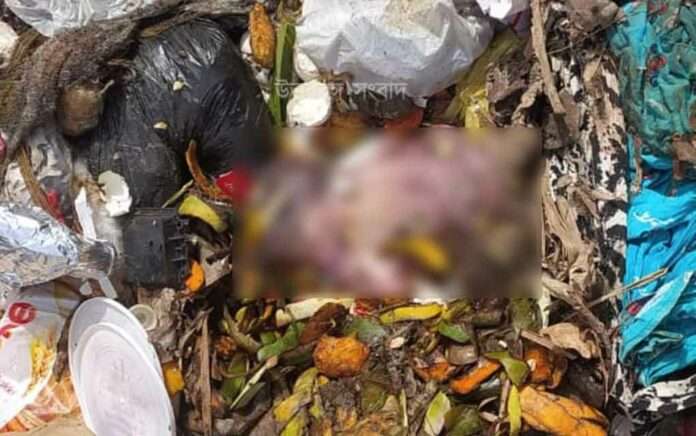 newborn baby girl's body was found in a dustbin in Malda
