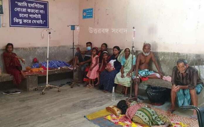 lack of beds in health centers patients are on the floor