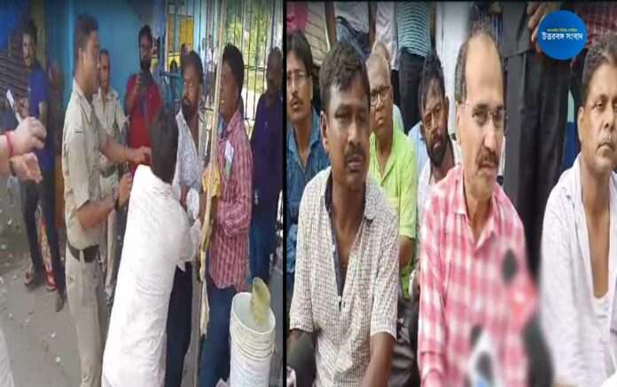 tension arise at barua bdo office in murshidabad adhir ranjan chowdhury sits in dharna