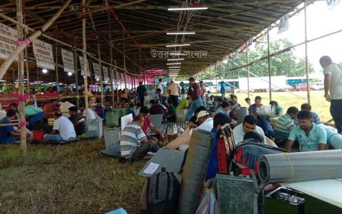 Demanding security and money, polling workers protest in Rajganj school
