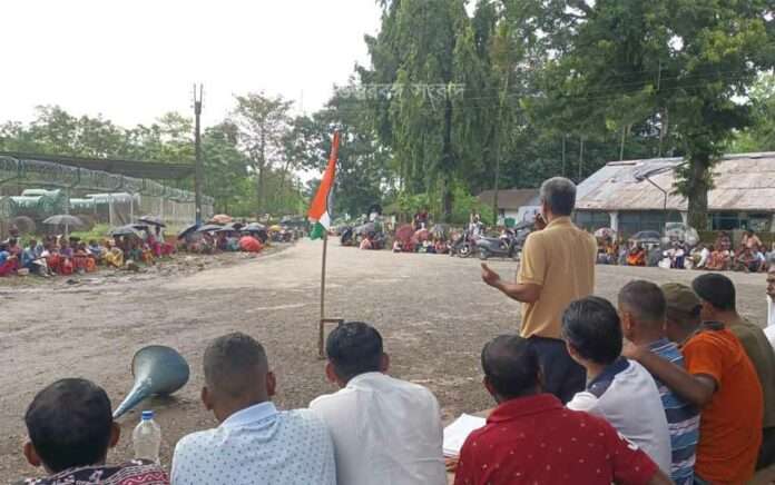Trinamool tea garden workers union in the movement for 17 points of demand