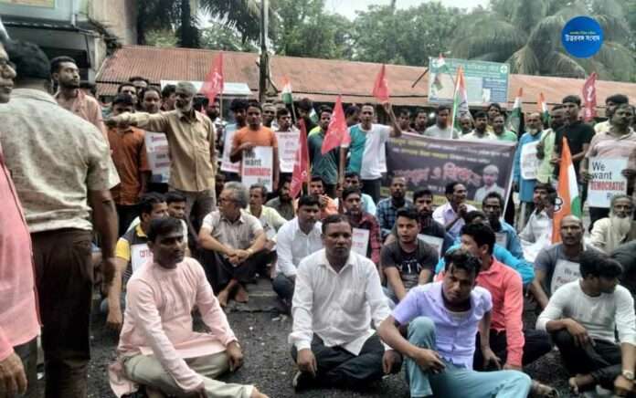panchayat election CPM-Congress protests demanding arrest for attack on Chopra procession, death of party worker