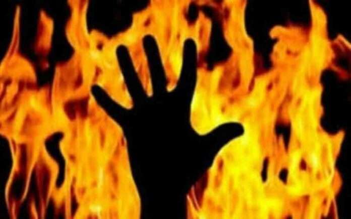 young man committed suicide by setting himself on fire
