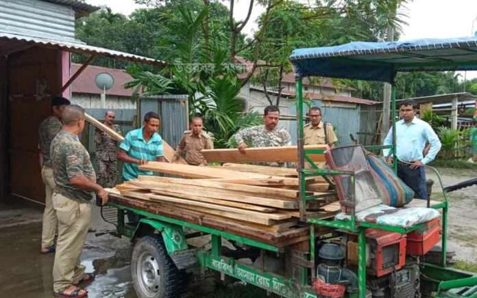 teak wood seized by forest department