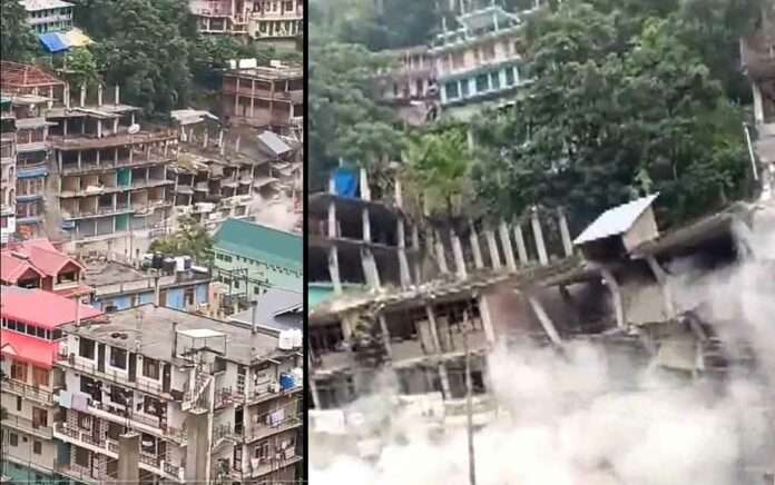 terrible collapse in Kulu Himachal