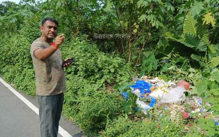 Garbage was being dumped in the reserved forest area