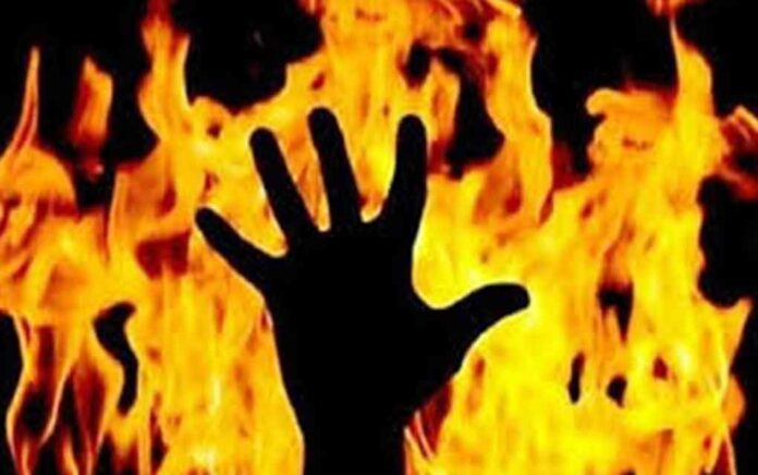 old woman died in a fire in Siliguri