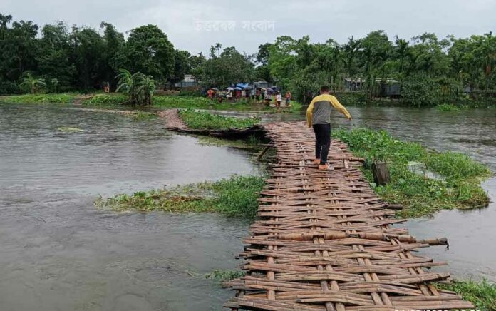 bamboo bridge is broken residents are in trouble