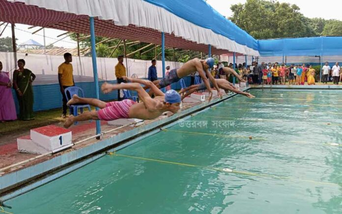 Swimming competition at Balurghat