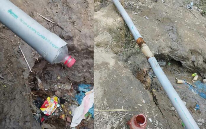 Leaking pipes, not getting drinking water angry villagers