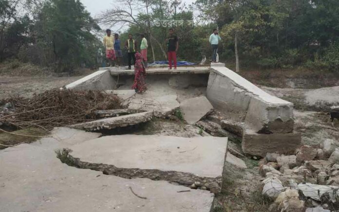 culvert broke within three months of construction in Latapata