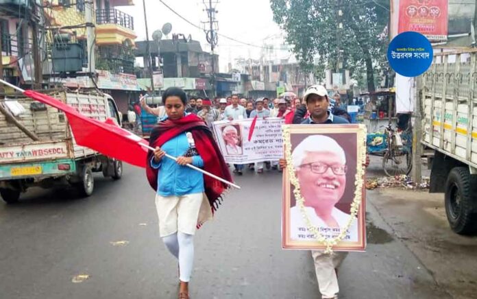 left parties pay last respects to former minister narayan biswas