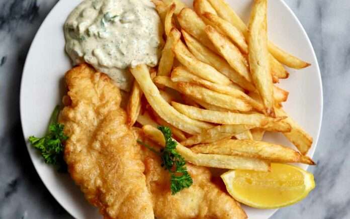 Fish and Chips for evening snack.