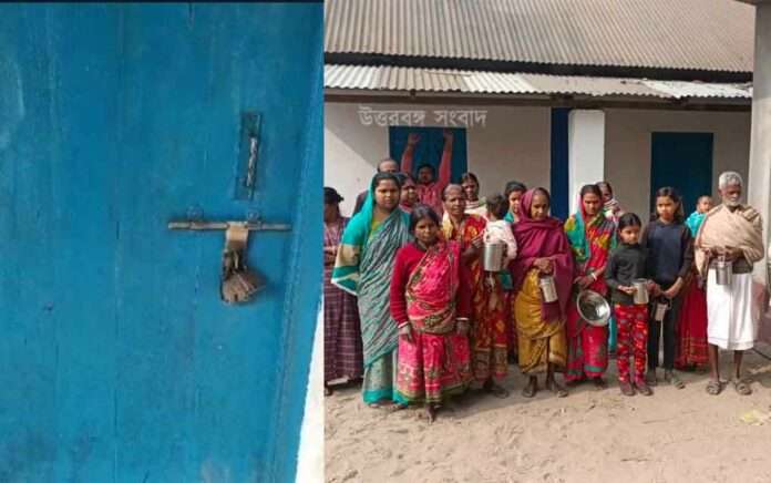ICDS center was locked and protested in Changrabandha