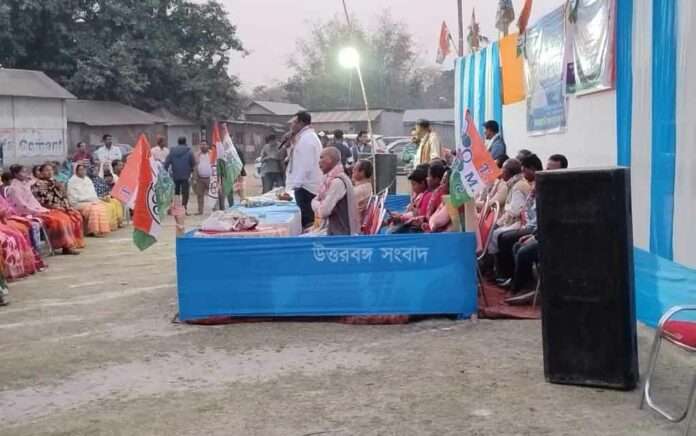 first day of hs exam road meeting of Trinamool played microphone