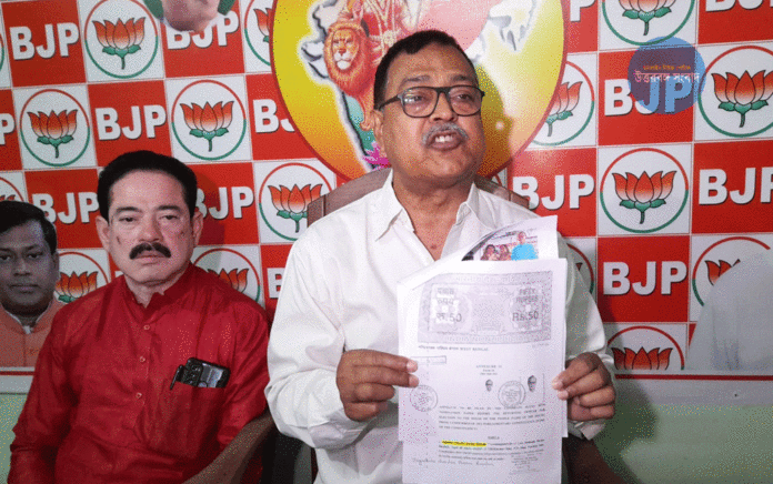 bjp urges to election commission against jagadish chandra barma basunia
